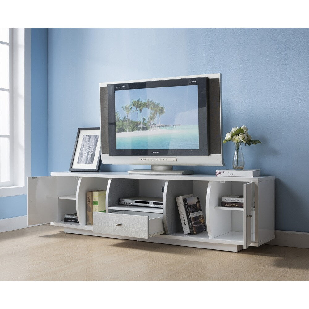 Dall Transitional White 72-inch TV Stand with Drawer by Furniture of America