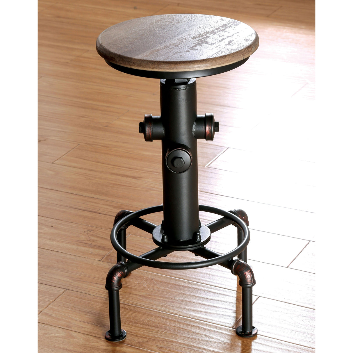 Cess Industrial Black Counter Height Stools (Set of 2) by Furniture of America