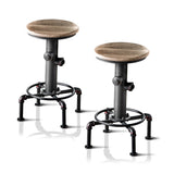 Cess Industrial Black Counter Height Stools (Set of 2) by Furniture of America