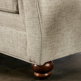 Chetbert Transitional Cream Upholstered Loveseat by Furniture of America