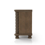 Cimarron Transitional Natural Wood 3-Drawer Nightstand by Furniture of America