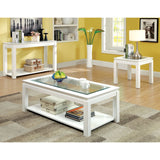 Dia Modern 48-inch Glass Insert Glossy 1-Shelf Sofa Table by Furniture of America