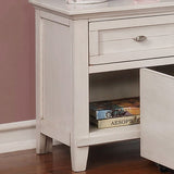 Dospat Transitional Wood 1-Drawer Lower Open Shelf Nightstand by Furniture of America