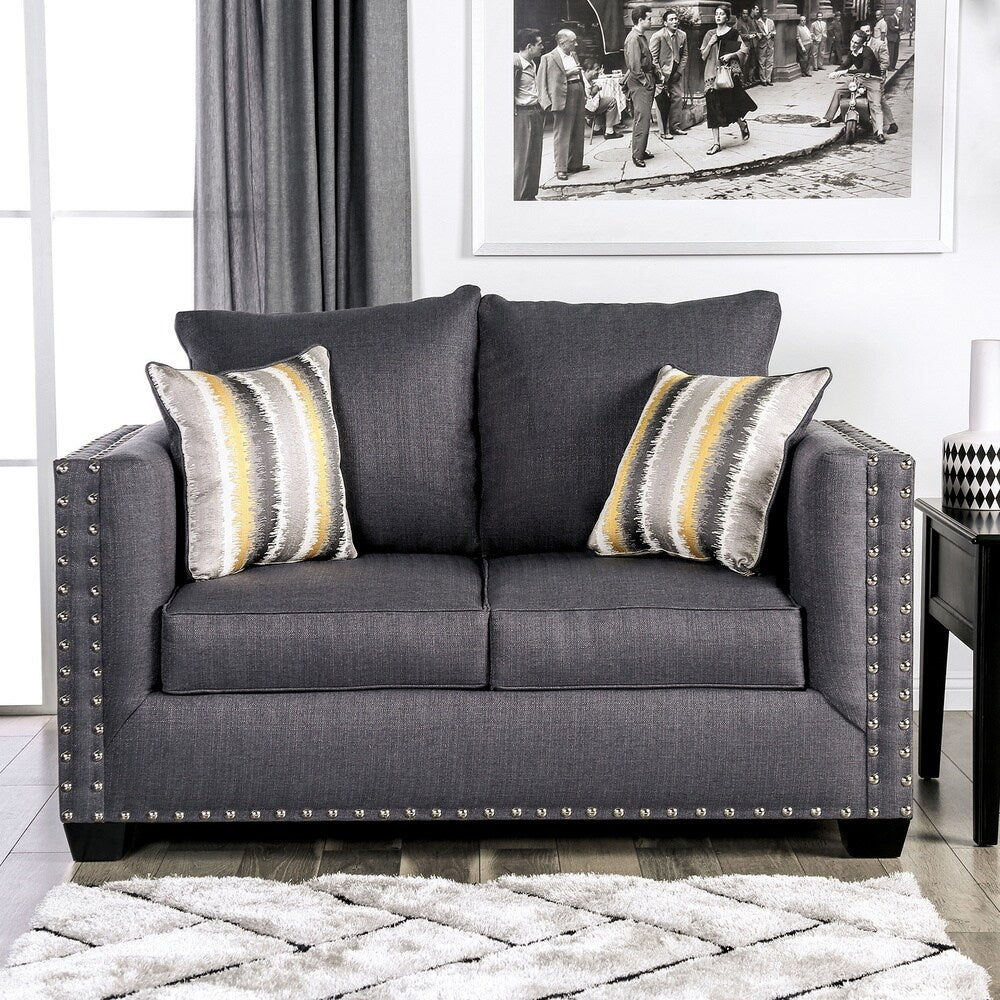Copper Grove Akhaitsikhe Modern Slate Loveseat