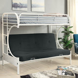 Ning Contemporary Twin Metal Futon Bunk Bed by Furniture of America