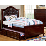 Dole Traditional Solid Wood Button Tufted Kid Platform Bed by Furniture of America