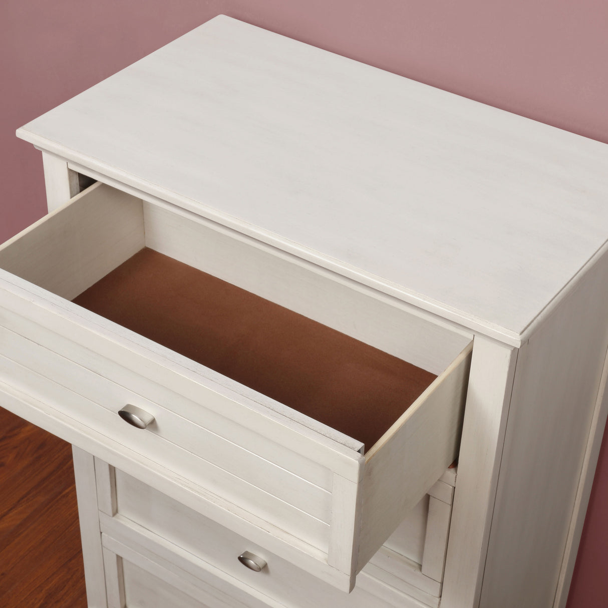 Dospat Transitional Wood 1-Drawer Lower Open Shelf Nightstand by Furniture of America