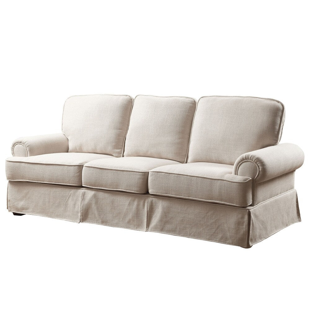 Furniture of America Cupa Contemporary Linen Fabric Upholstered Sofa