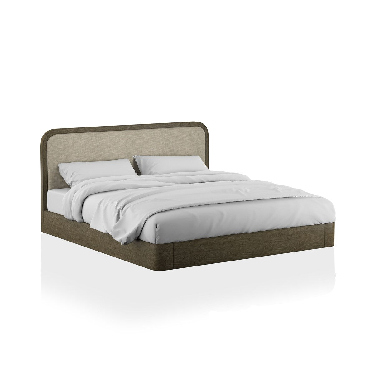 Furniture of America Elor Rustic Walnut 5-piece Padded Bedroom Set