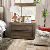 Furniture of America Elor Rustic Walnut 5-piece Padded Bedroom Set