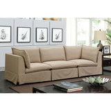Furniture of America Nema Contemporary Beige Linen Fabric Modular Sofa