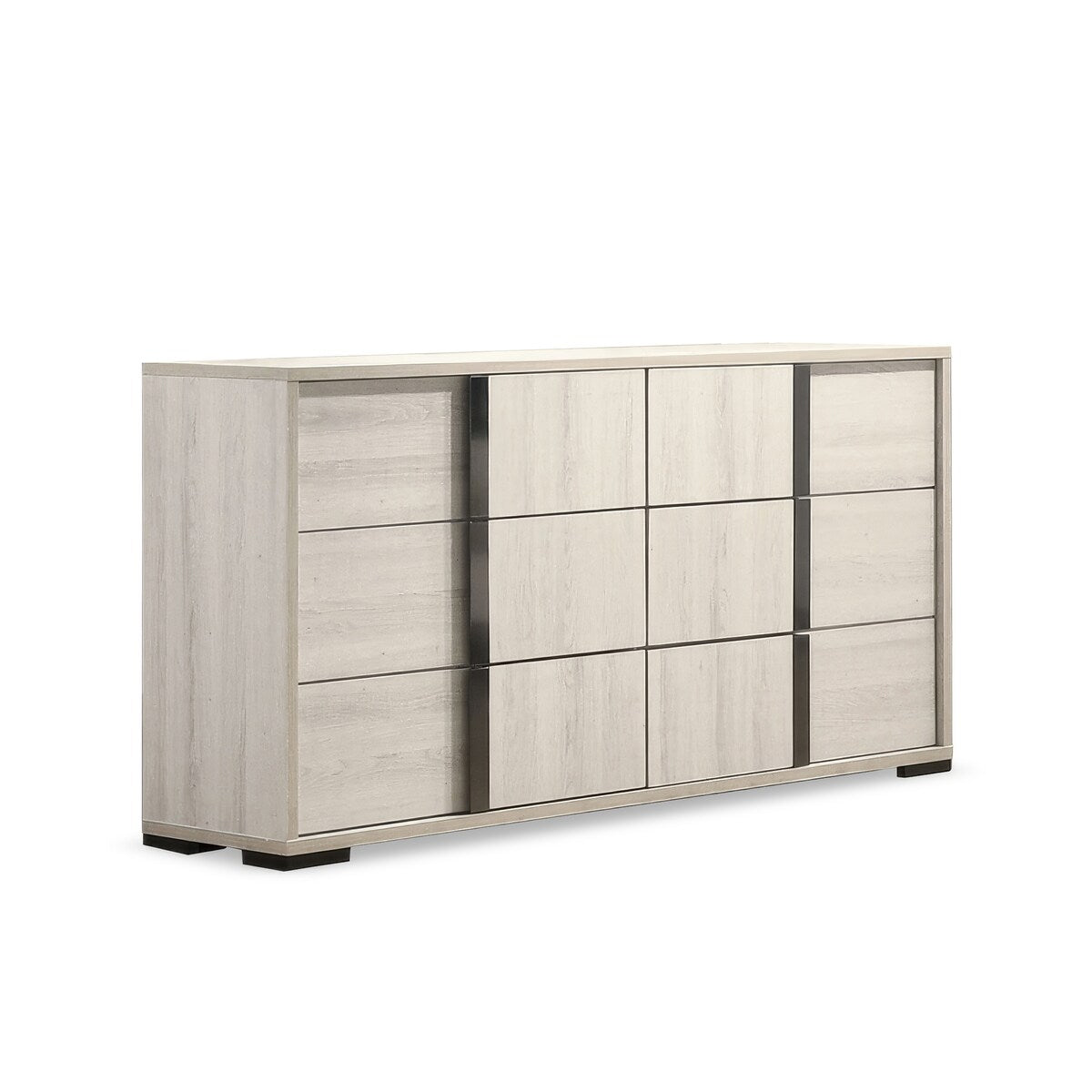 Furniture of America Eltering Contemporary Washed White 6-Drawer Dresser