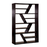 Emize Modern 12-Shelves Solid Wood Etagere Bookshelf and Display Stand by Furniture of America
