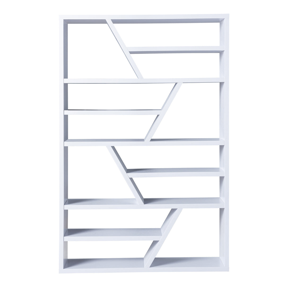 Emize Modern 12-Shelves Solid Wood Etagere Bookshelf and Display Stand by Furniture of America