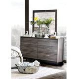 Fika Rustic Grey Wood 2-piece Dresser and Mirror Set by Furniture of America