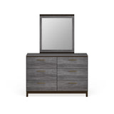 Fika Rustic Grey Wood 2-piece Dresser and Mirror Set by Furniture of America