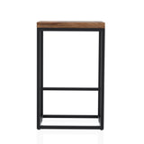 Finley Industrial Solid Wood and Metal Counter Height Stool by Furniture of America