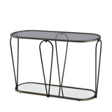 Gable Glam Glass Top 3-Piece Coffee Table Set with Shelf by Furniture of America