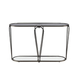 Gable Glam Glass Top 3-Piece Coffee Table Set with Shelf by Furniture of America