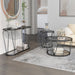 Gable Glam Glass Top 3-Piece Coffee Table Set with Shelf by Furniture of America