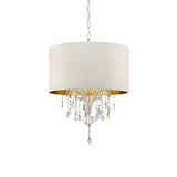 Furniture of America Guyt Contemporary Gold Crystal 25" Ceiling Lamp