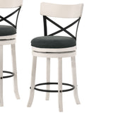 Heidi Modern Farmhouse Swivel Barstools (Set of 2) by Furniture of America