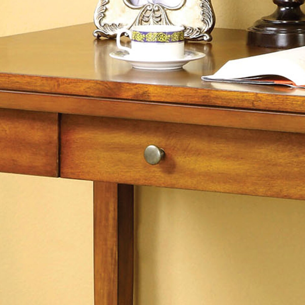 Furniture of America Heritage Oak Solid Wood Console Desk/ Table