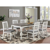 Ionessa Rustic Farmhouse White Ladderback Dining Chairs (Set of 2) by Furniture of America
