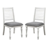 Ionessa Rustic Farmhouse White Ladderback Dining Chairs (Set of 2) by Furniture of America