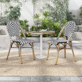 Irene French Chevron Wicker Patio Dining Chairs by Furniture of America