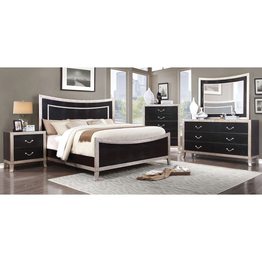 Furniture of America Irvine Contemporary 2-piece Two-Tone Dresser and Mirror Set