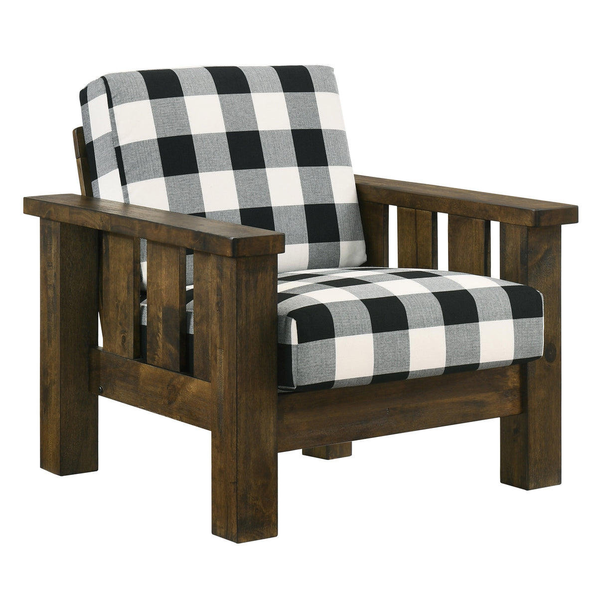 Jimo Rustic Oak and Linen Fabric 3-Piece Sofa Set by Furniture of America