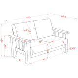 Jimo Rustic Oak and Linen Fabric 3-Piece Sofa Set by Furniture of America