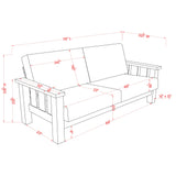 Jimo Rustic Oak and Linen Fabric 3-Piece Sofa Set by Furniture of America