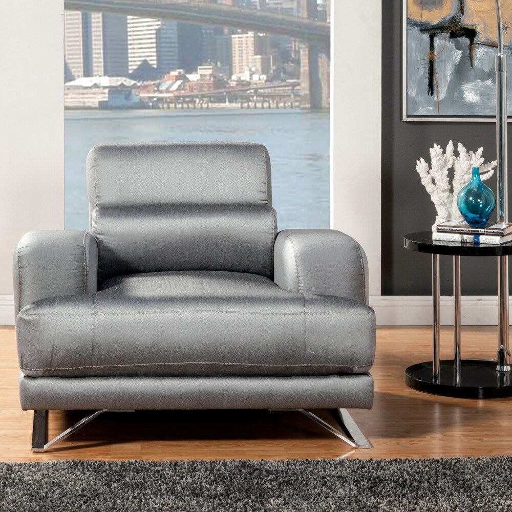 Furniture of America Juella Silver Upholstered Chair
