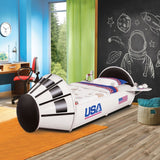 Furniture of America Jupiter Space Shuttle-inspired White Twin-size Youth Bed