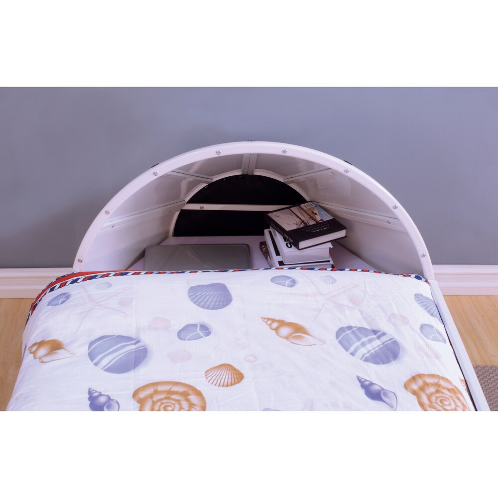 Furniture of America Jupiter Space Shuttle-inspired White Twin-size Youth Bed