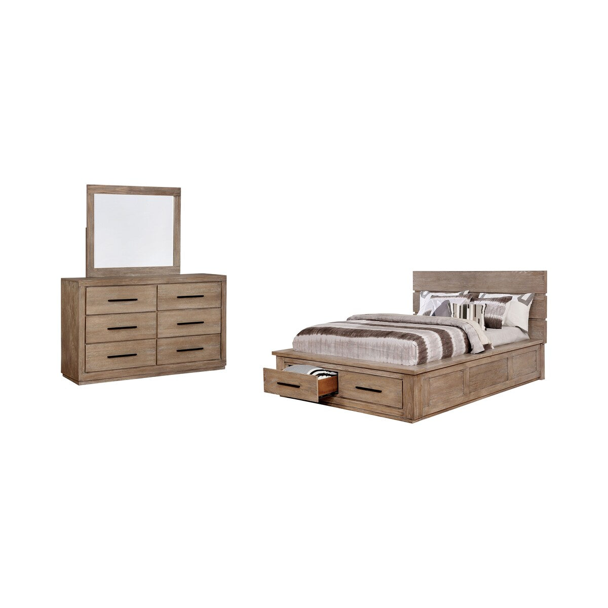 Carbon Loft Lamar Rustic Queen Storage Bed 2-piece Set
