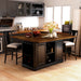 Furniture of America Kis Traditional 3-piece Kitchen Island Set