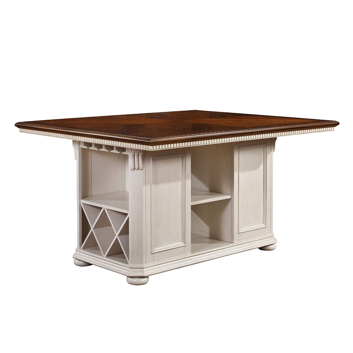 Furniture of America Kis Traditional 3-piece Kitchen Island Set