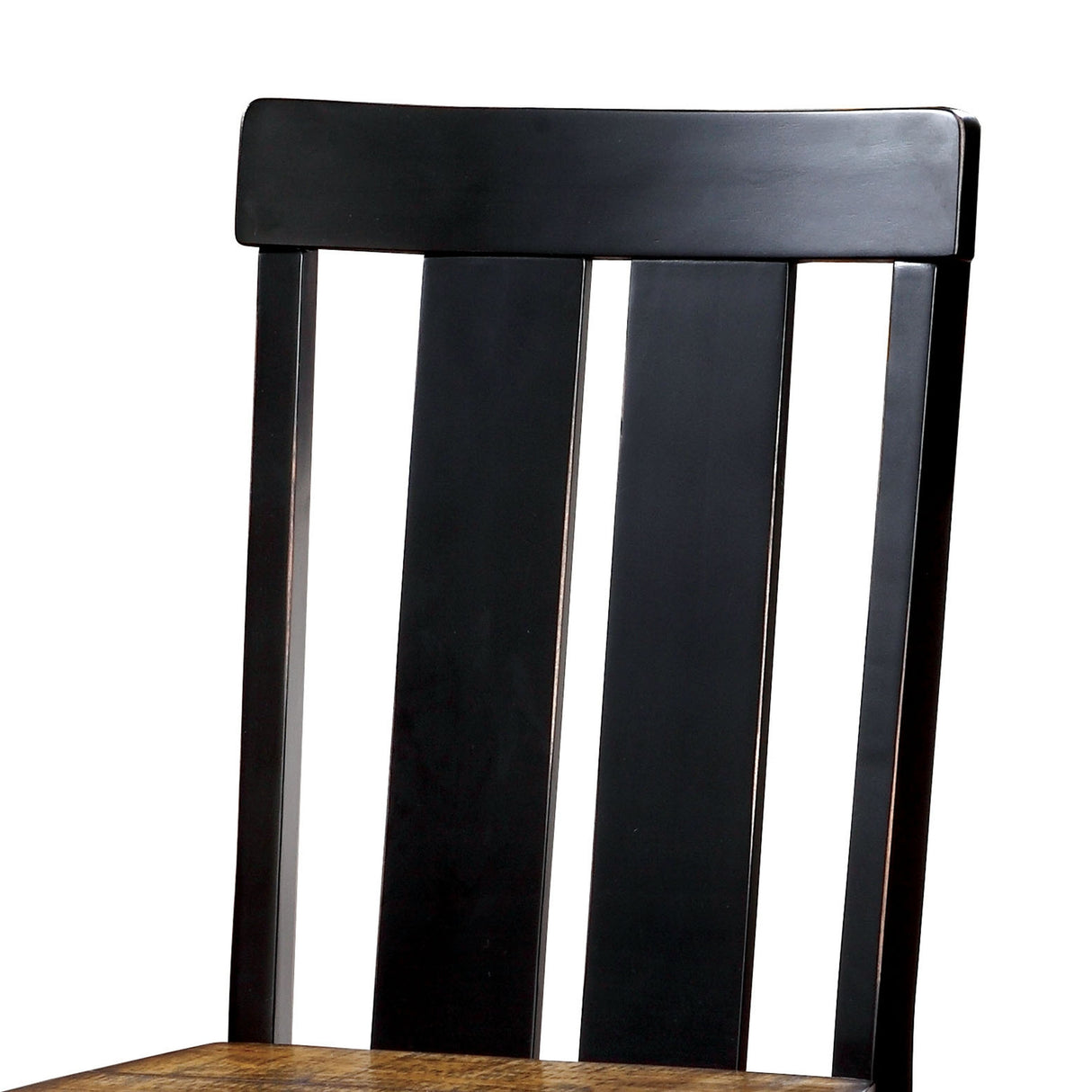Lara Farmhouse Slatted Black Wood Dining Chairs (Set of 2) by Furniture of America