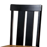 Lara Farmhouse Slatted Black Wood Dining Chairs (Set of 2) by Furniture of America