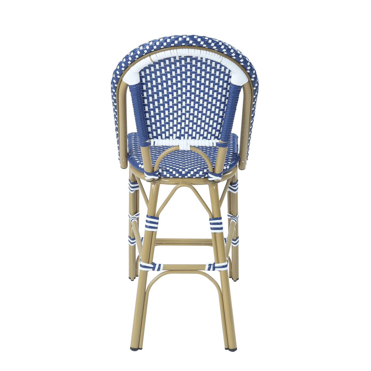 Lidia French 24-inch PE Wicker Counter-Height Chairs (Set of 2) by Furniture of America - Set of 2