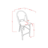 Lidia French 24-inch PE Wicker Counter-Height Chairs (Set of 2) by Furniture of America - Set of 2
