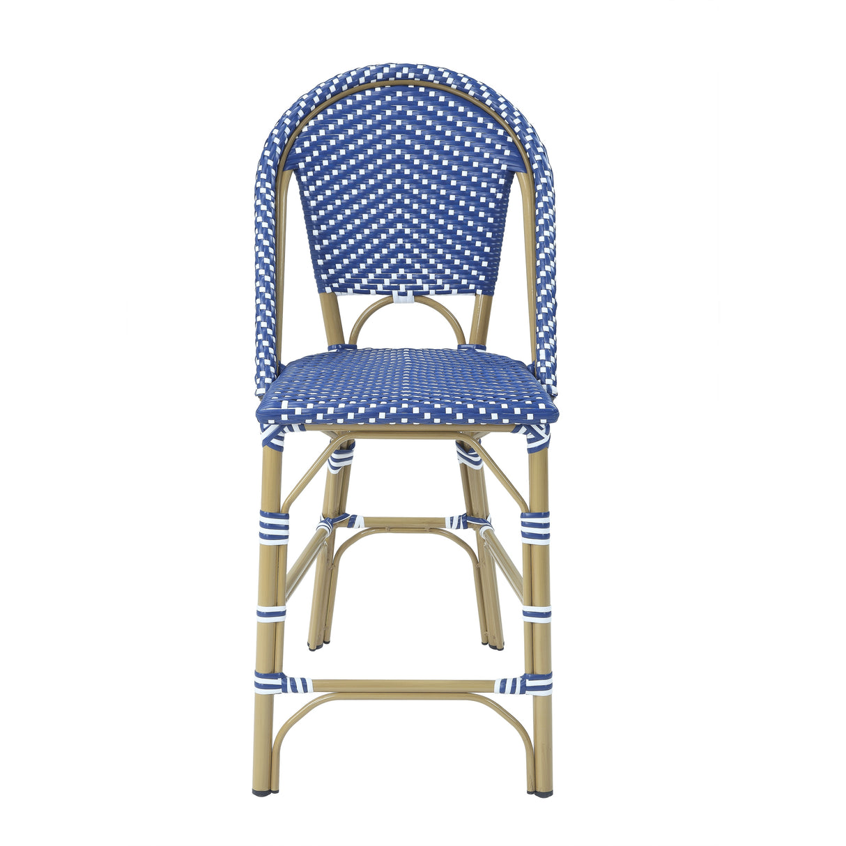 Lidia French 24-inch PE Wicker Counter-Height Chairs (Set of 2) by Furniture of America - Set of 2
