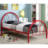 Hind Contemporary Full Metal Double Arch Platform Kid Bed by Furniture of America