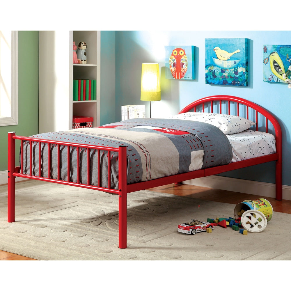 Hind Modern Full Metal Single Arch Panel Kid Bed by Furniture of America