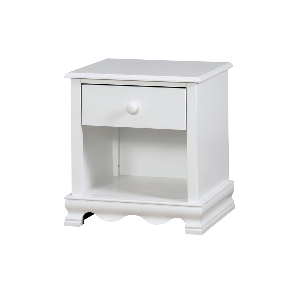 Jevi Transitional Solid Wood 1-Drawer Youth Nightstand by Furniture of America