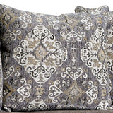 McGahn Traditional Warm Grey Chenille Padded 2-Piece Sofa Set by Furniture of America
