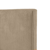 Furniture of America Modern Queen Size Corduroy Washable Bed Slipcover, Bed Headboard & Frame Cover Only